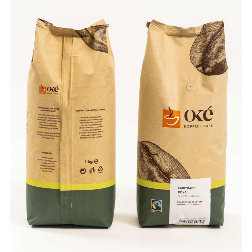 Oké koffiebonen, zak van 1 kg, Fairtrade Royal