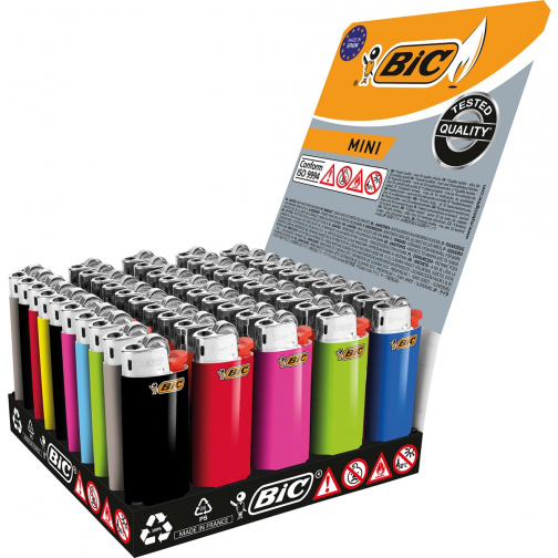 BIC J25 Mini aansteker standaard tray x50