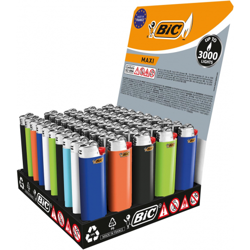 BIC J26 Maxi aansteker standaard tray x50