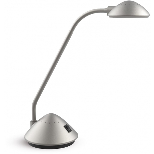 MAULarc bureaulamp, LED, op voet, zilver