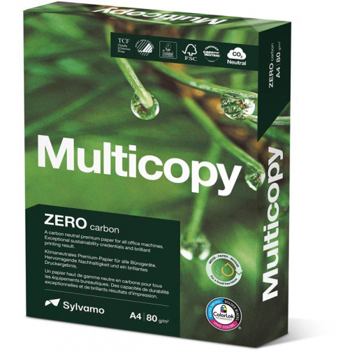 Multicopy Zero printpapier ft A4, 80 g, pak van 500 vel