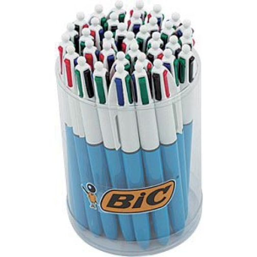 Bic 4 Colours Original, balpen, 0,32 mm, 4 klassieke inktkleuren, tubo van 36 stuks