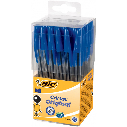 Bic balpen Cristal, doos met 50 stuks, blauw