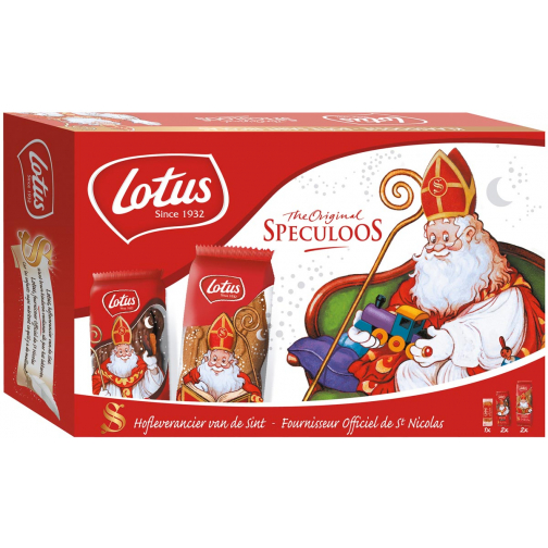Lotus speculaaskoekjes, Sinterklaasdoosje, 180g, doos van 5 pakjes