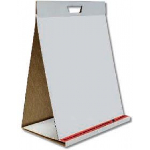 Pergamy zelfklevend table top flipchartblok, ft 58,5 x 50 cm, blanco, pak met 20 blad