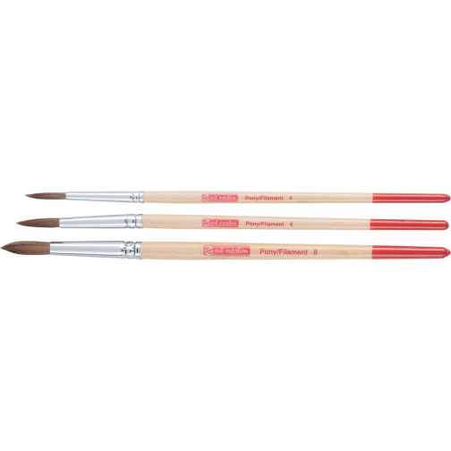 Talens Art Creation aquarelpenselenset ponyhaar en polyester, set met 3 penselen