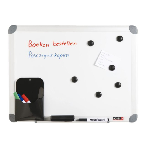Whiteboard Desq 60x90cm in kunststof draagtas