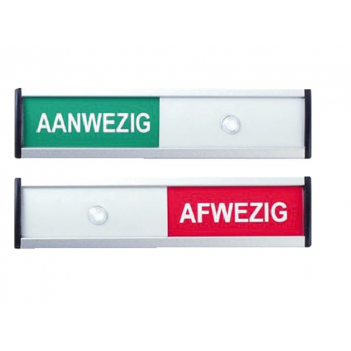 Infobord aanwezig/afwezig 125x30mm