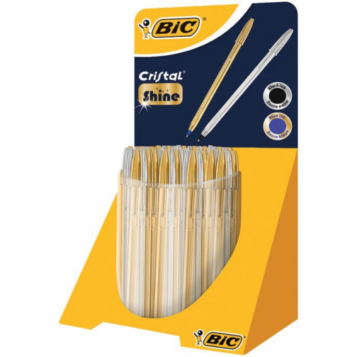 Bic balpen Cristal Shine, display met 40 stuks