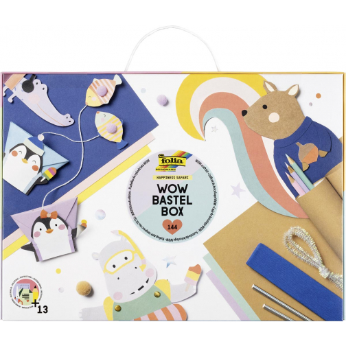 Folia knutselpapierkoffer Wow Happiness safari