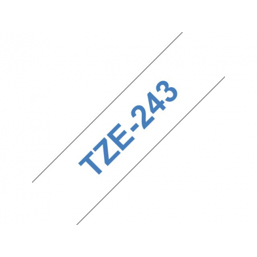 Labeltape Brother P-touch TZE-243 18mm blauw op wit