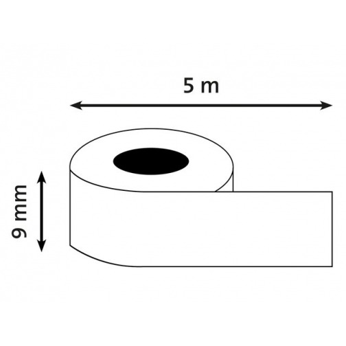 Labeletiket Brother CZ-1001 9mmX5m kleur opdruk