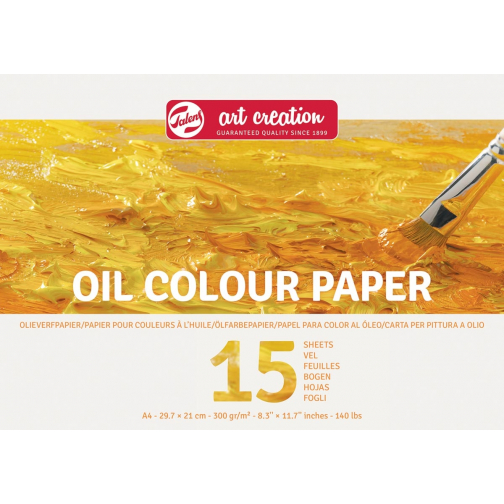 Talens Art Creation olieverfpapier, 300 g/m², ft A4, blok van 15 vel