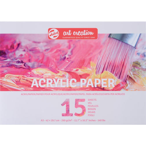 Talens Art Creation acrylpapier, 290 g/m², ft A3, blok van 15 vel