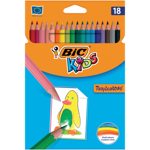 Bic Kids kleurpotlood Tropicolors, etui van 18 stuks