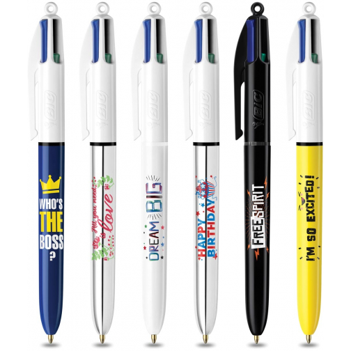 Bic 4 Colours Orginal balpen Messages, display met 30 stuks