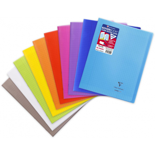 Clairefontaine schrift Koverbook voor ft A4+, 96 bladzijden, kaft in PP, seyès, transparant