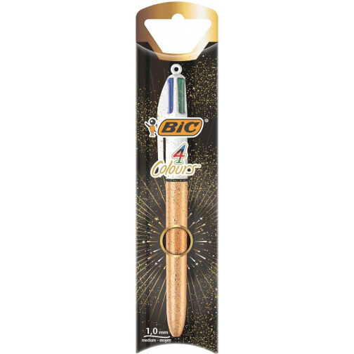 Bic Colours Frozen 4-kleurenbalpen, medium, klassieke inktkleuren, op blister