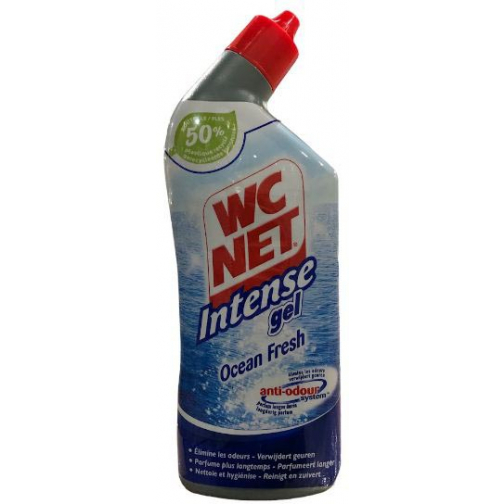 WC NET toiletreiniger Intense Ocean Fresh, fles van 750 ml