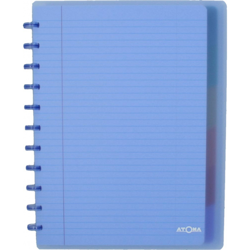 Atoma Seyes schrift, ft A4 +, 120 bladzijden, PP, gelijnd, met 6 tabbladen en 5 showtassen, assorti