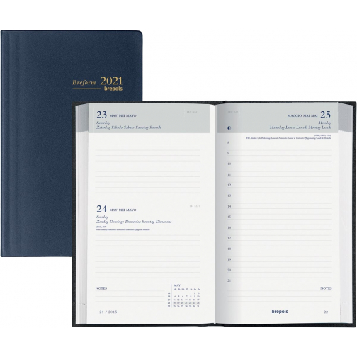 Brepols agenda Breform Seta 6-talig, blauw, 2026