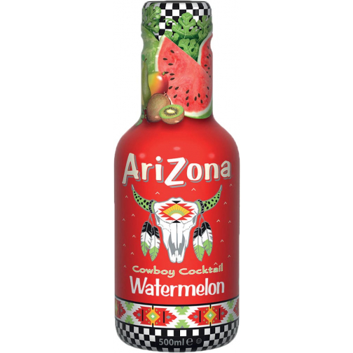 Arizona ijsthee Watermelon, flesje van 500 ml, pak van 6