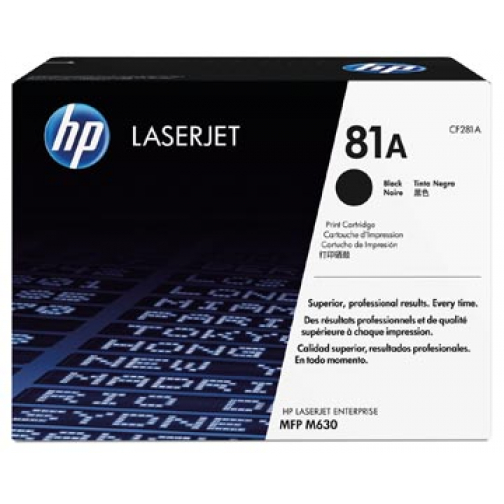 HP toner 81A, 10 500 pagina's, OEM CF281A, zwart