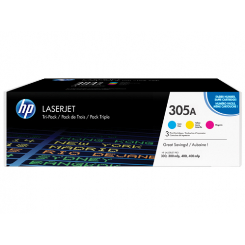 HP 305A LaserJet Toner Tri-pack (CF370AM)
