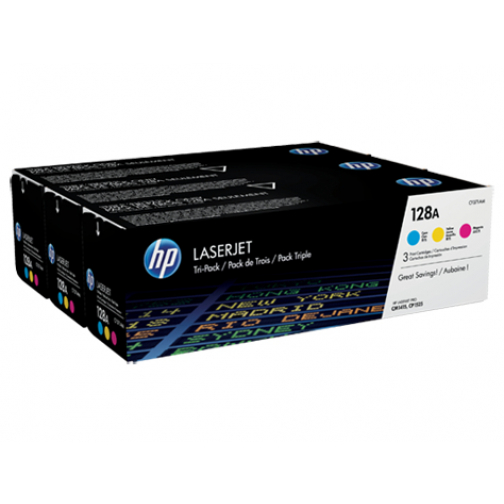 HP 128A LaserJet Toner Tri-pack (CF371AM)