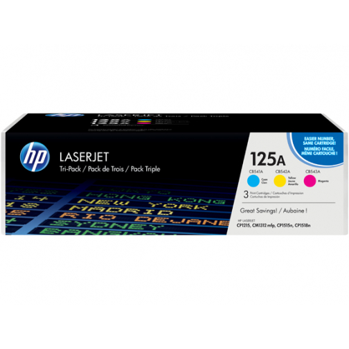 HP 125A LaserJet Toner Tri-pack