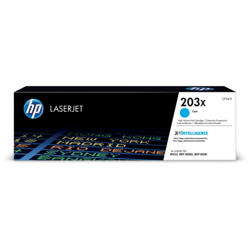 HP toner 203X, 2.500 pagina's, OEM CF541X, cyaan