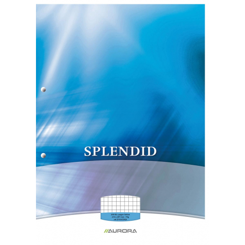 Aurora Splendid cursusblok, ft A4, 70 g/m², 2-gaatsperforatie, geruit 5 mm, 100 vel