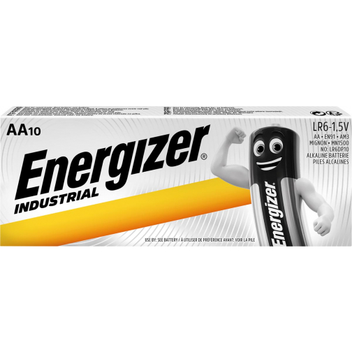 Energizer Industrial alkaline batterij AA/LR06/E91, 10 stuks