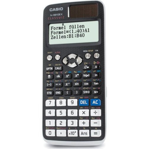 Casio wetenschappelijke rekenmachine FX-991DECW, Duitstalige versie