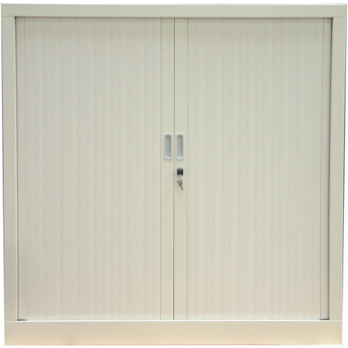 Roldeurkast, hoogte 136 cm, wit