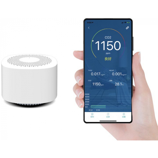 Kokoon Air Protect mini luchtkwaliteitmeter, Bluetooth connectie