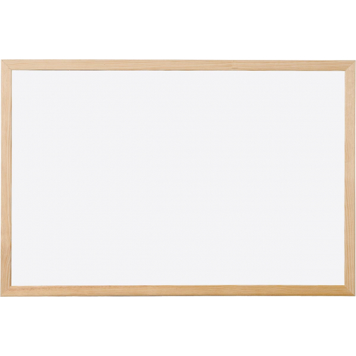 Q-CONNECT whiteboard, met houten frame, melamine, 120 x 90 cm