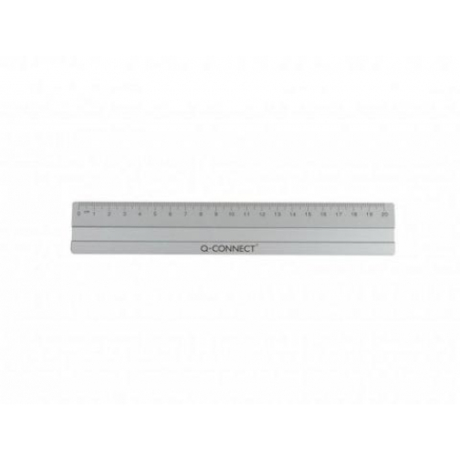 Q-CONNECT meetlat, aluminium, 20 cm, in ophangetui