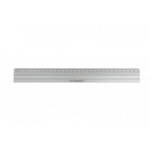 Q-CONNECT meetlat, aluminium, 30 cm, in ophangetui