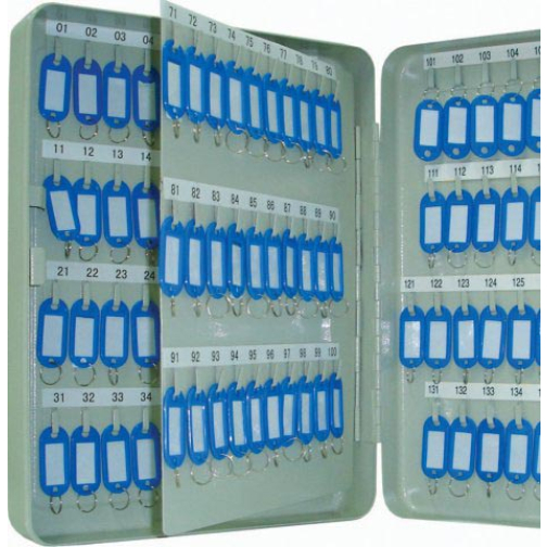 Q-CONNECT sleutelkast voor 140 sleutelhangers grijs