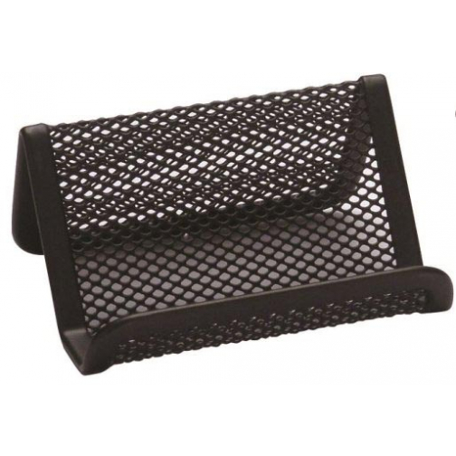 Q-CONNECT visitekaartenhouder 11 x 7,5 x 5 cm metaal zwart
