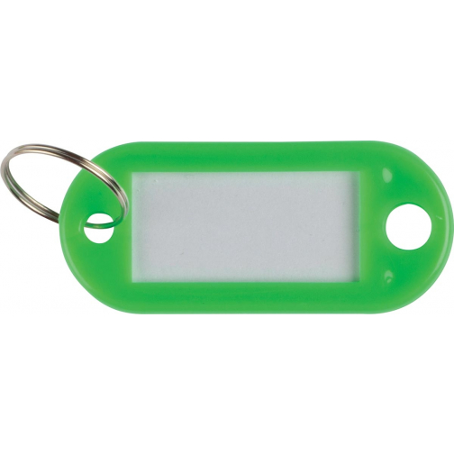 Q-CONNECT sleutelhanger, pak van 10 stuks, groen