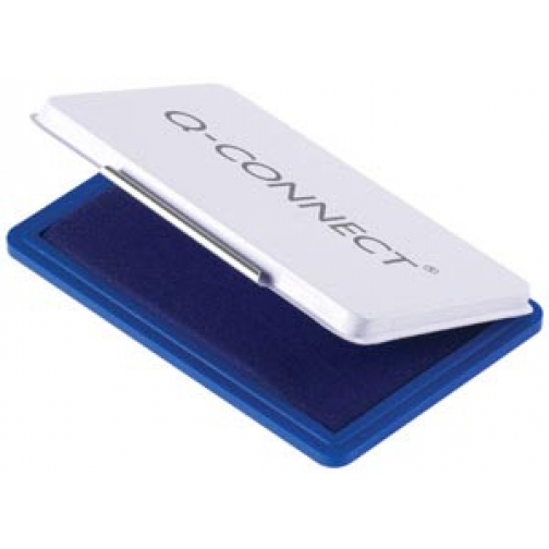 Q-CONNECT stempelkussen, ft 90 x 55 mm, blauw