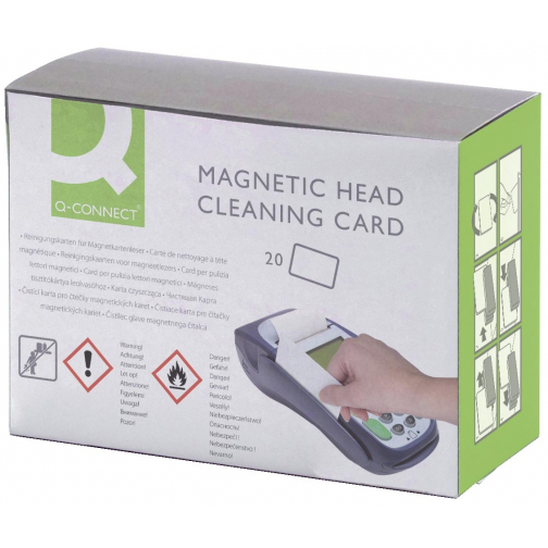 Q-CONNECT reinigingskaart, voor kaartlezers, pak van 20 stuks