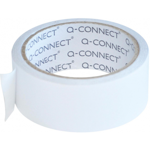 Q-CONNECT dubbelzijdige tissuetape 38 mm x 10 m, 90 micron, transparant