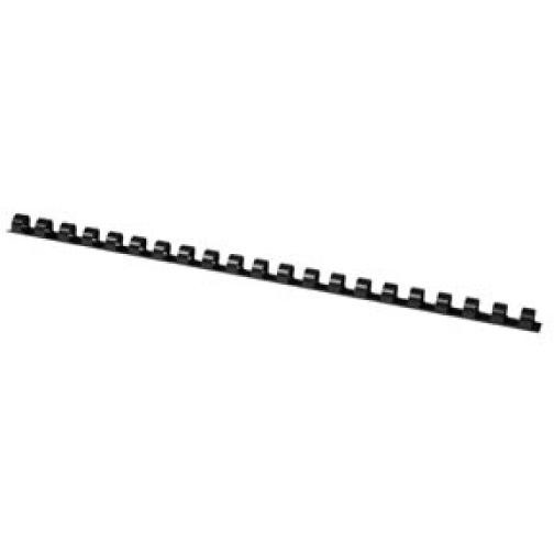 Q-CONNECT bindrug 10mm 21 rings 100 stuks zwart