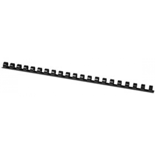 Q-CONNECT bindrug 12mm 21 rings 100 stuks zwart