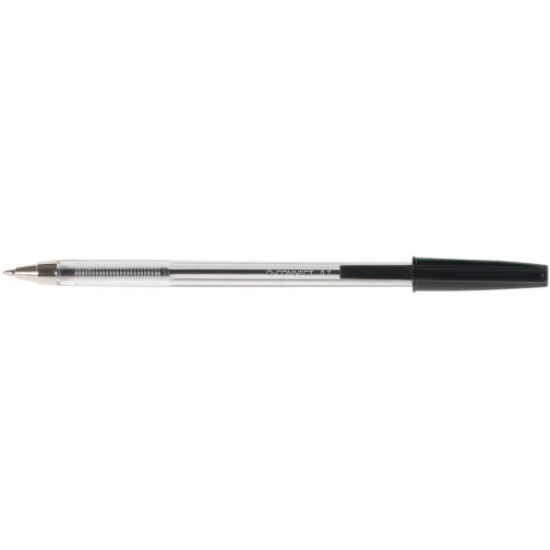 Q-CONNECT balpen, met dop, 0,7 mm, medium punt, zwart, doos van 50 stuks