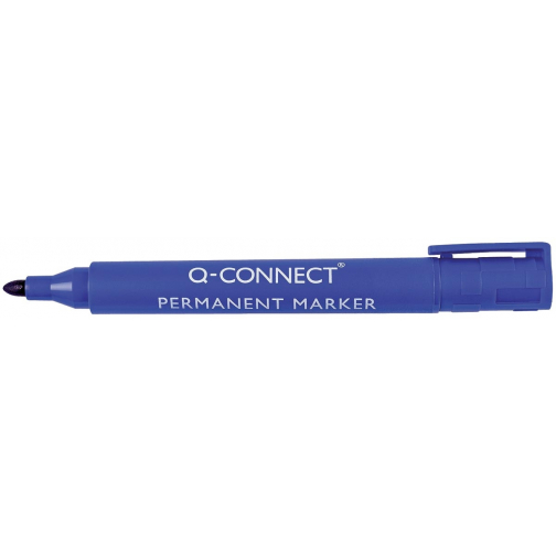 Q-CONNECT permanente marker, 2-3 mm, ronde punt, blauw