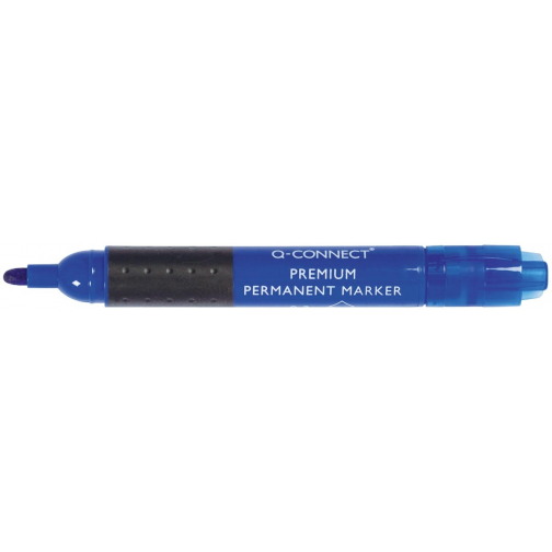 Q-CONNECT Premium permanent marker, 3 mm, ronde punt, blauw
